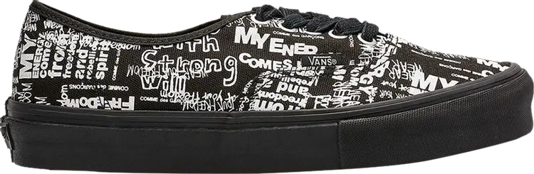 

Кеды Vans Comme des Garçons x Authentic LX Graffiti - Black, черный