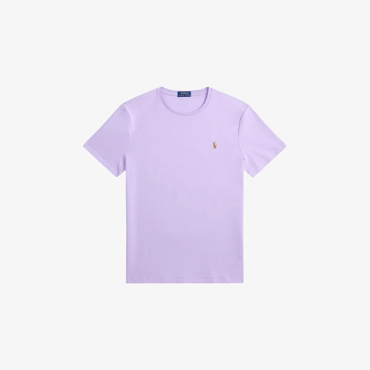 Футболка из хлопкового трикотажа с короткими рукавами и вышитым логотипом Polo Ralph Lauren, фиолетовый