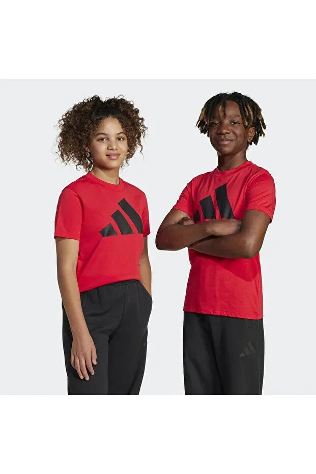 Детская футболка для девочек с коротким рукавом Adidas, Red — фото 3