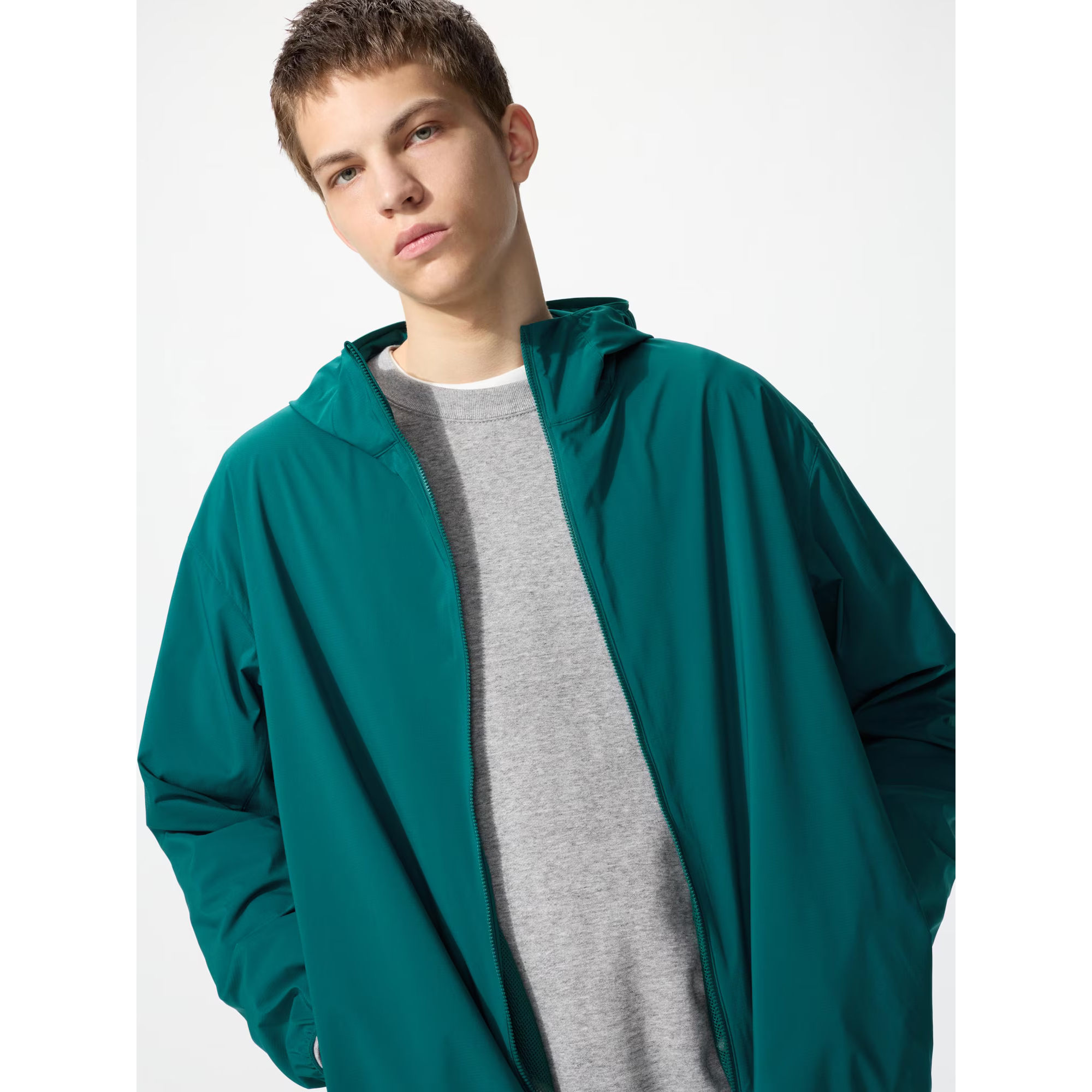 

Парка с защитой от ультрафиолета Uniqlo, 55 зеленый