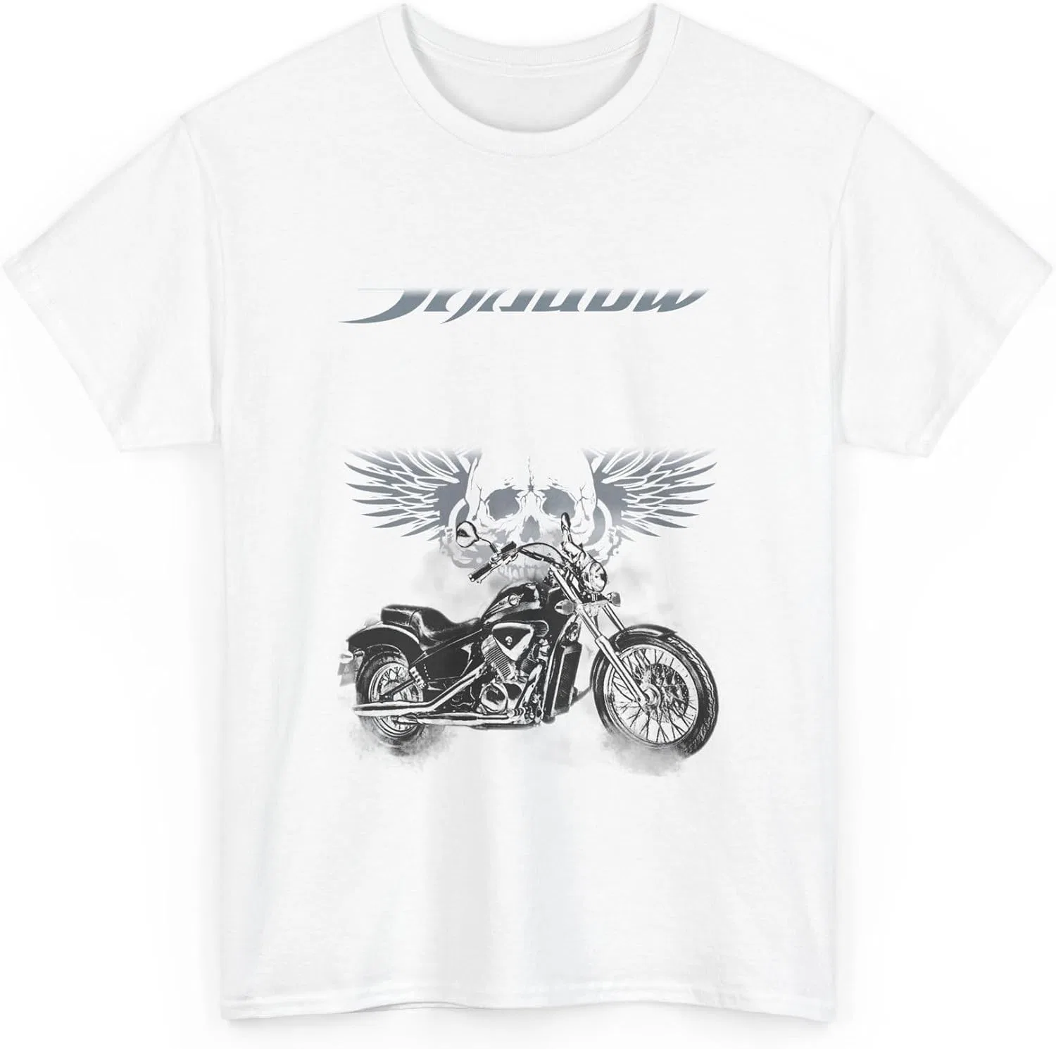 Мужская футболка с принтом V-Twin Skull Biker Edition, белый