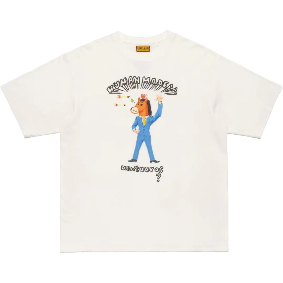 Детская футболка с круглым вырезом White Centaur Pattern HUMAN MADE — фото 3