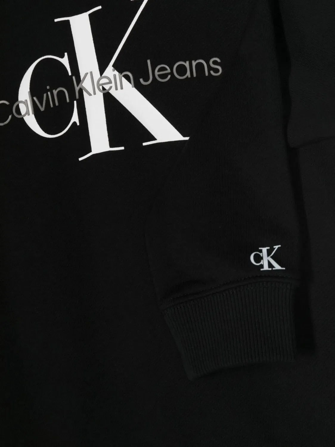 Хлопковое худи с логотипом Calvin Klein, черный — фото 3