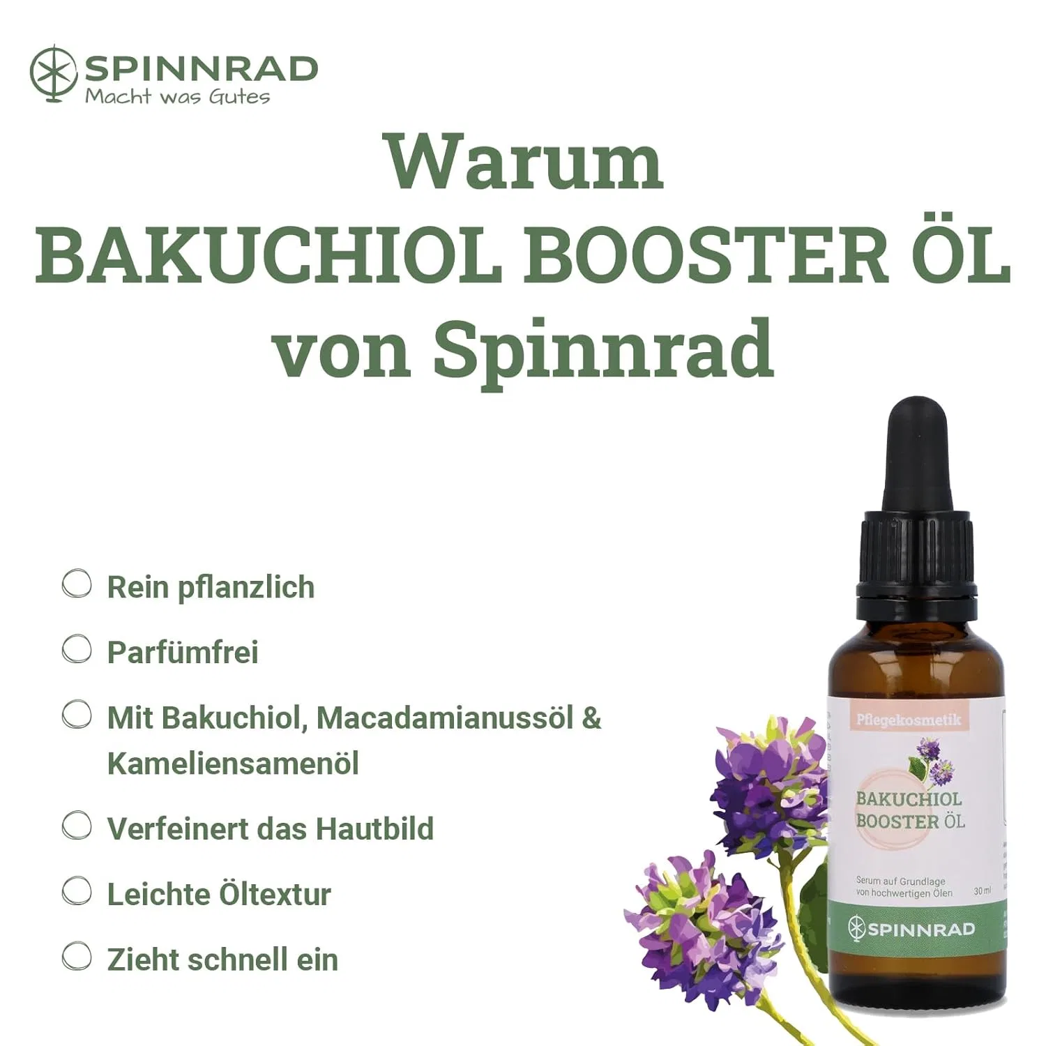 Бустер Spinnrad — Масло- Bakuchiol Booster Oil, 30 мл — фото 4