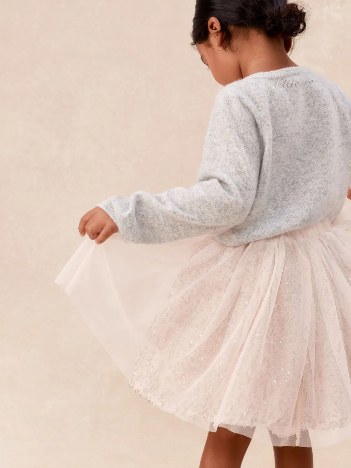Юбка пачка с блестками The White Company, розовая — фото 3