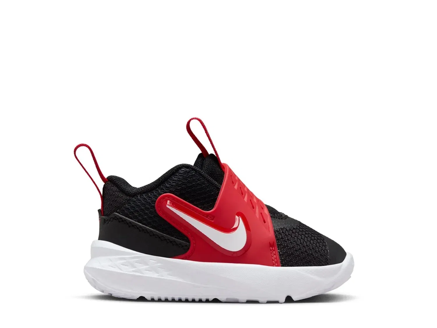 Кроссовки детские Team Hustle D 12 Nike, черно-белые