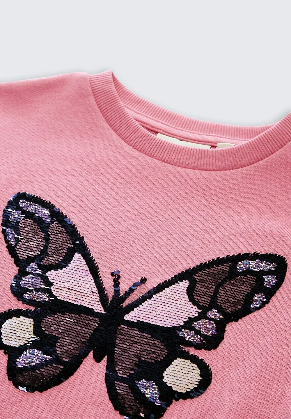 Укороченная толстовка Strick & sweatshirts mit wendepailletten - sweatshirt Tom Tailor, Smooth Rose — фото 3