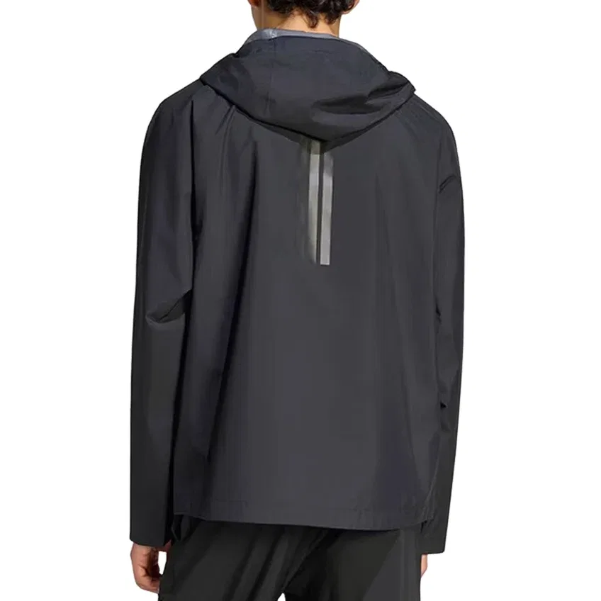 Мужская куртка Essentials Rain Jacket Asia Sizing 'Black' adidas, черный — фото 2