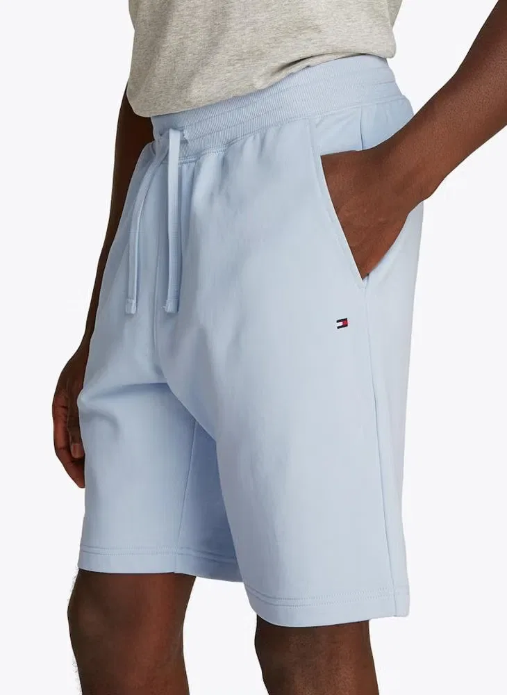 Шорты из футера с флаговой вышивкой Tommy Hilfiger, синие — фото 3