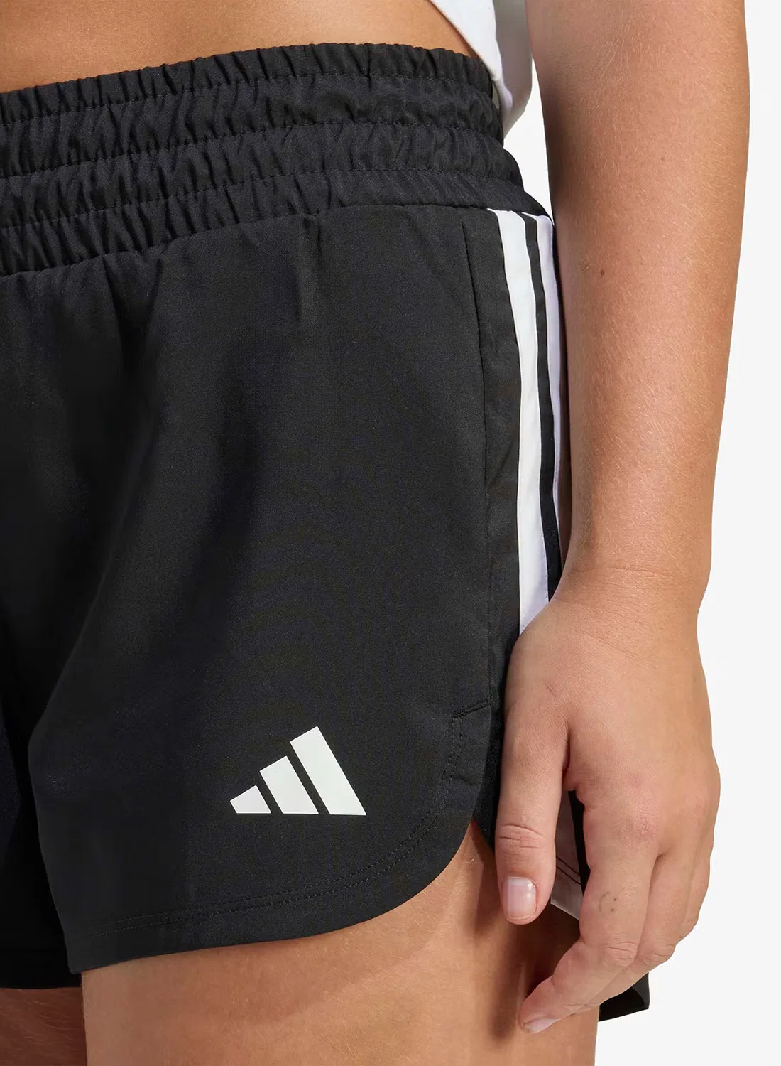 Шорты спортивные с завышенной посадкой Pacer Workout Adidas, черный — фото 3
