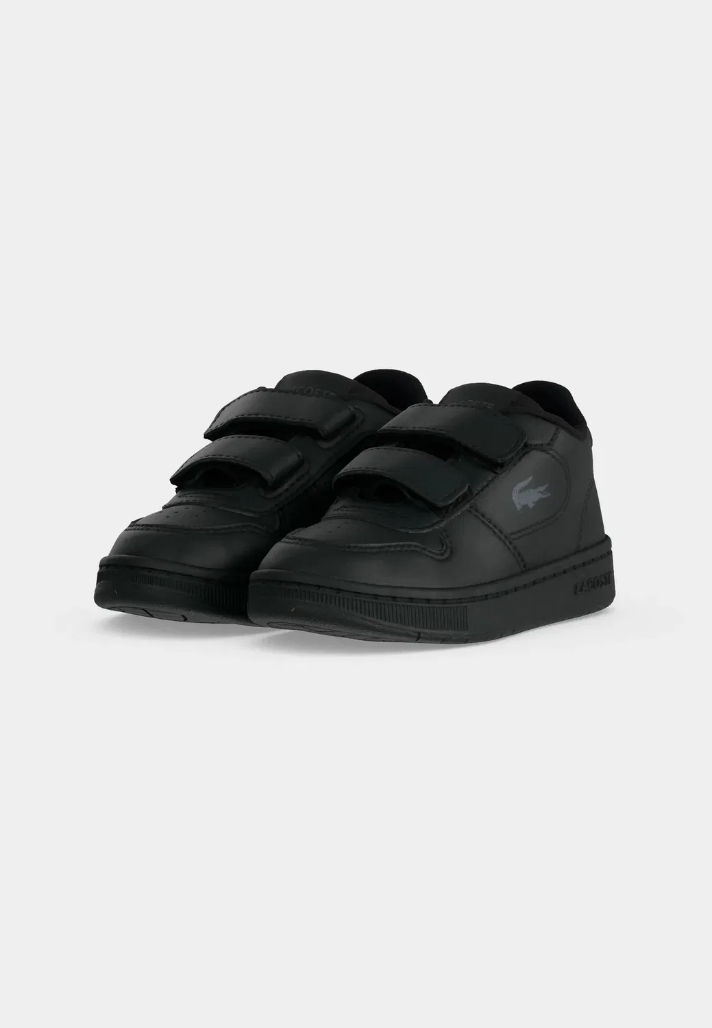 Детские кроссовки на липучках, унисекс Lacoste, Black — фото 3