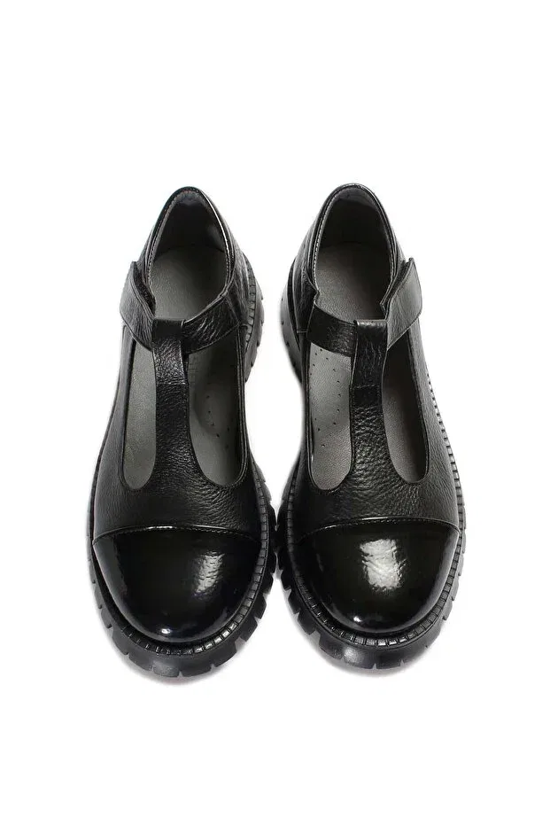 Детские туфли для девочек из лаковой кожи Ayakkabıhane, Black Patent Leather — фото 2