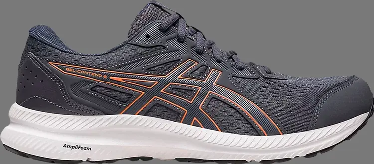

Кроссовки gel contend 8 4e wide 'carrier grey orange' Asics, серый