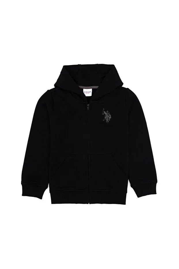 Детское худи с капюшоном на молнии U.S. Polo Assn., Black
