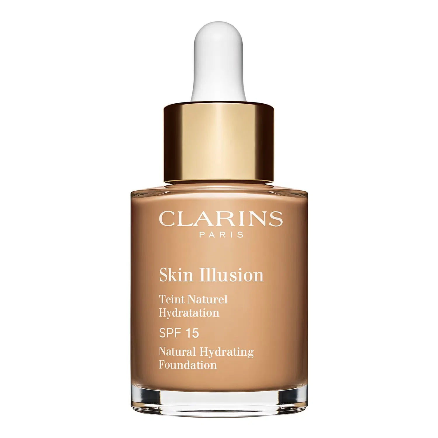 Флюид-основа Skin Illusion SPF 15, 30 мл, с экстрактом гете, CLARINS, 110 Honey