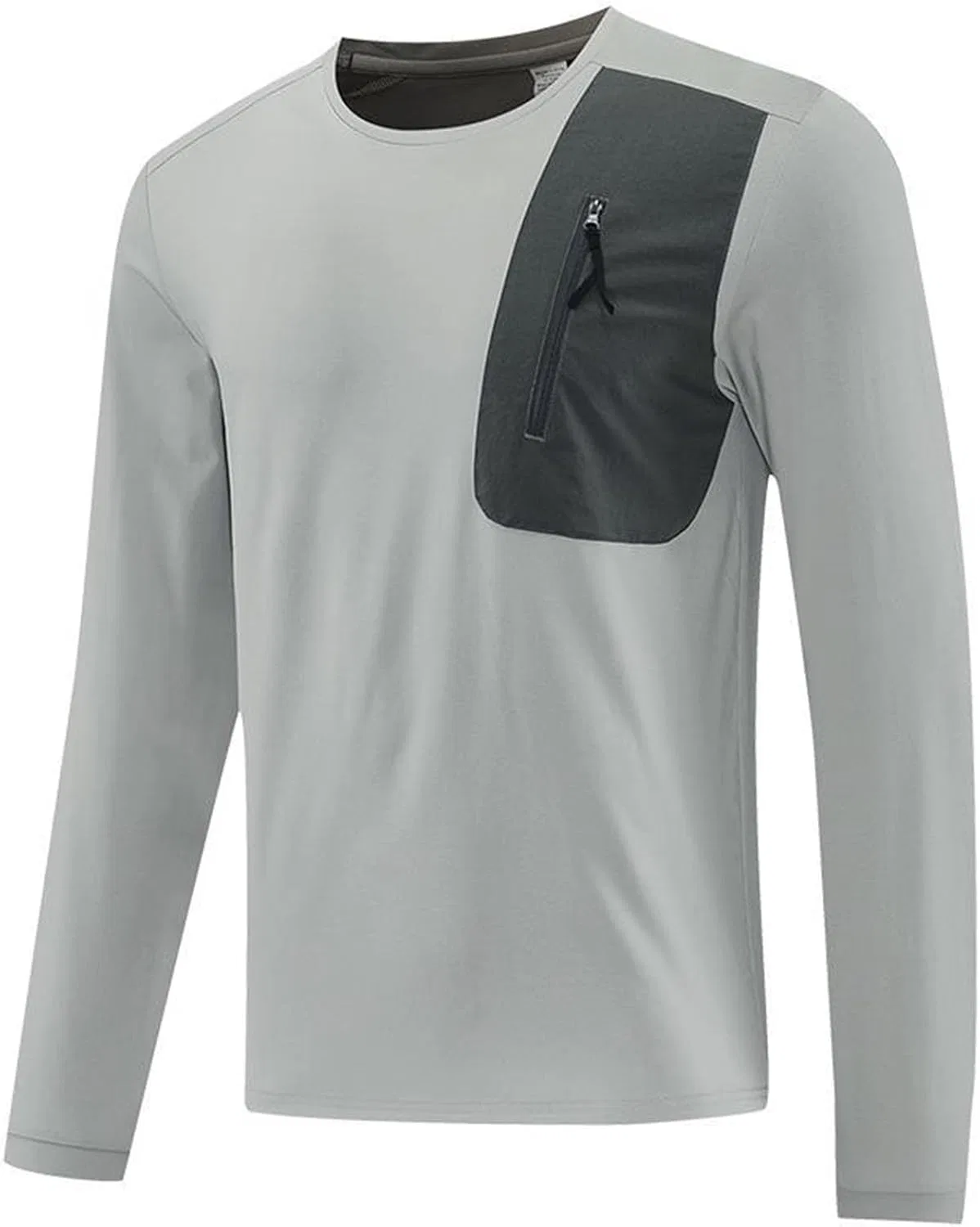 Мужская беговая футболка с карманом, Lightweight, Gray — фото 2