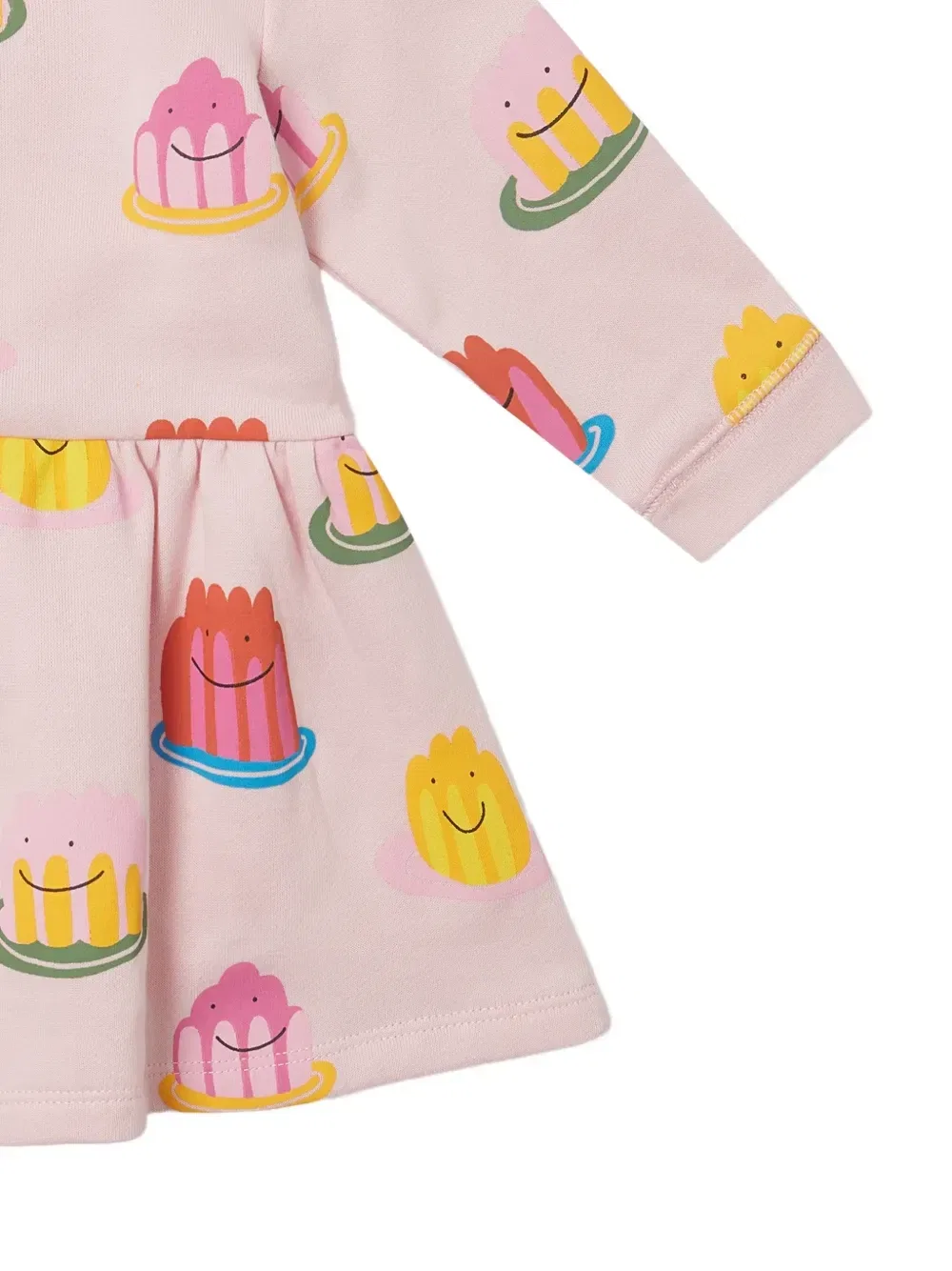 Платье с длинными рукавами и принтом «желе» Stella McCartney Kids, розовый — фото 4