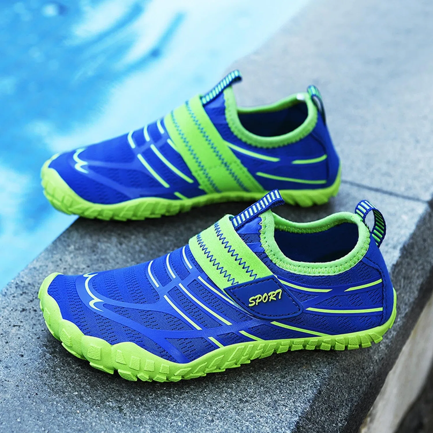 Детские кроссовки для мальчиков с принтом Barefoot Scarpe Barefoot, Blu — фото 3