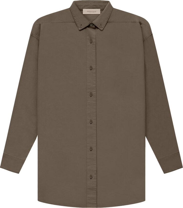 

Лонгслив Fear of God Essentials Long-Sleeve Oxford 'Wood', коричневый