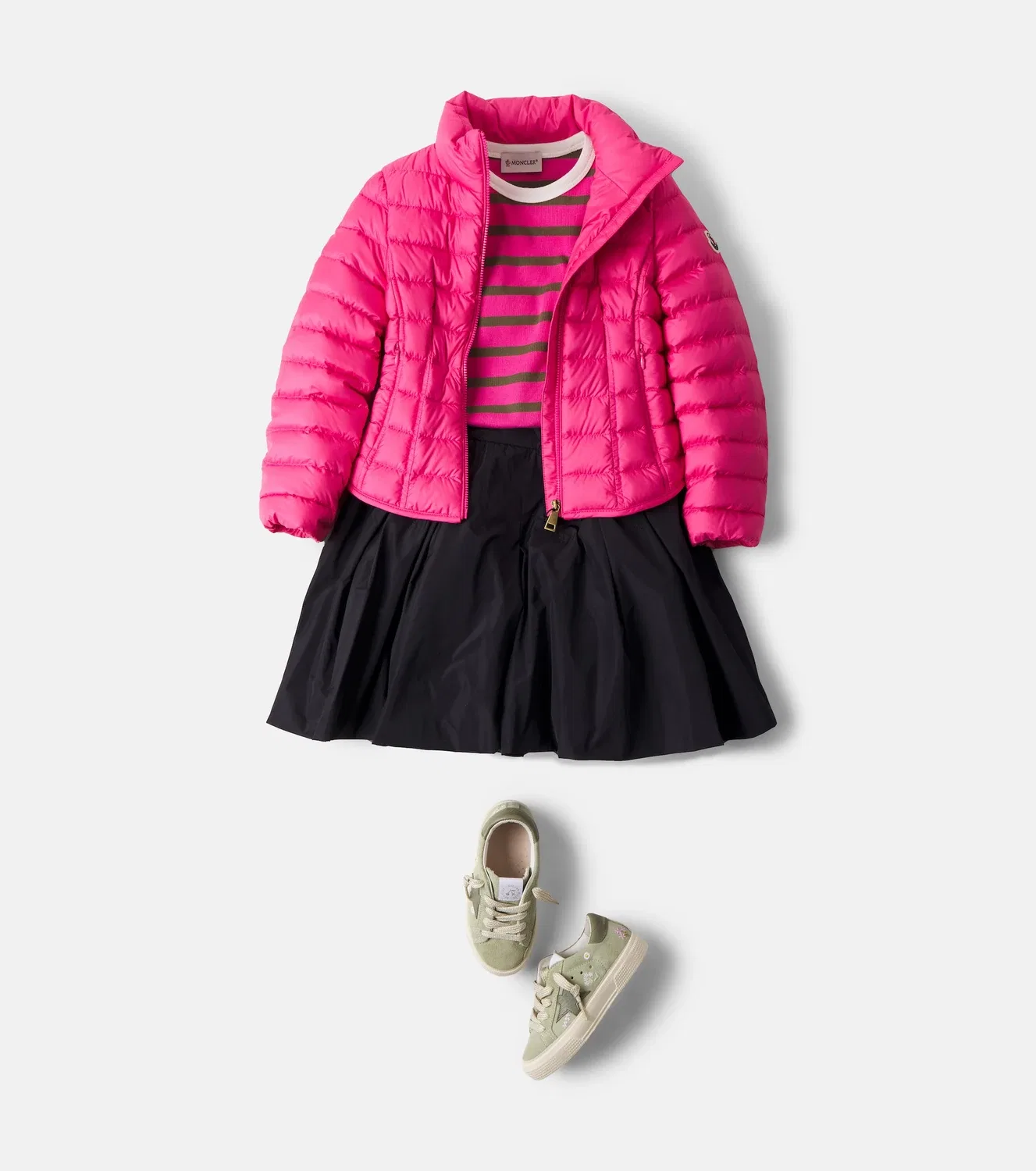 Легкая куртка с молнией Kaia Moncler Enfant, розовый — фото 2