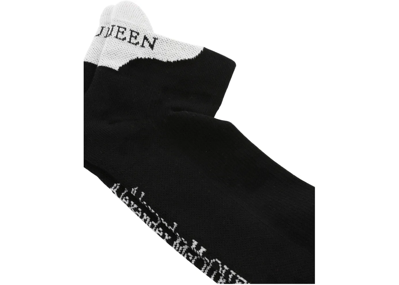 Мужские носки Alexander McQueen Signature Knit Socks, Black Ivory — фото 3