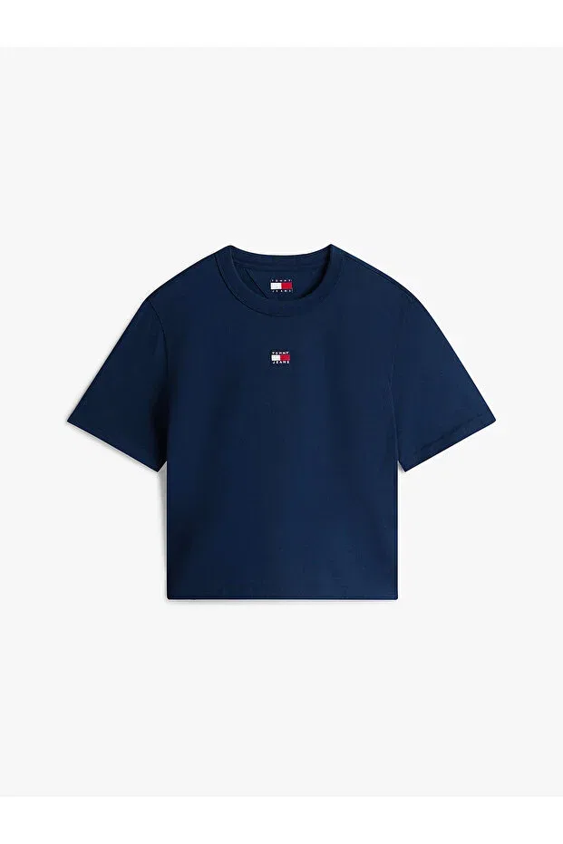 Женская футболка свободного кроя с вышивкой Tommy Hilfiger, Blue — фото 4