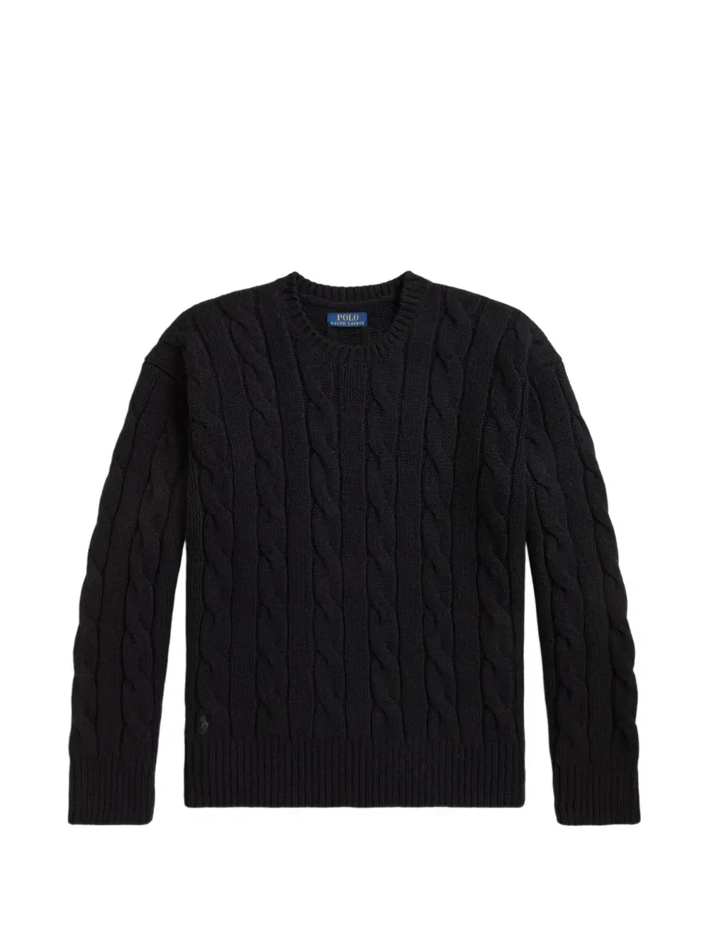 Джемпер свободного кроя из смесовой шерсти POLO RALPH LAUREN, черный