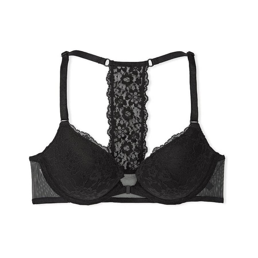 

Бюстгальтер Victoria's Secret Sexy Tee Push-Up Leopard Lace, черный