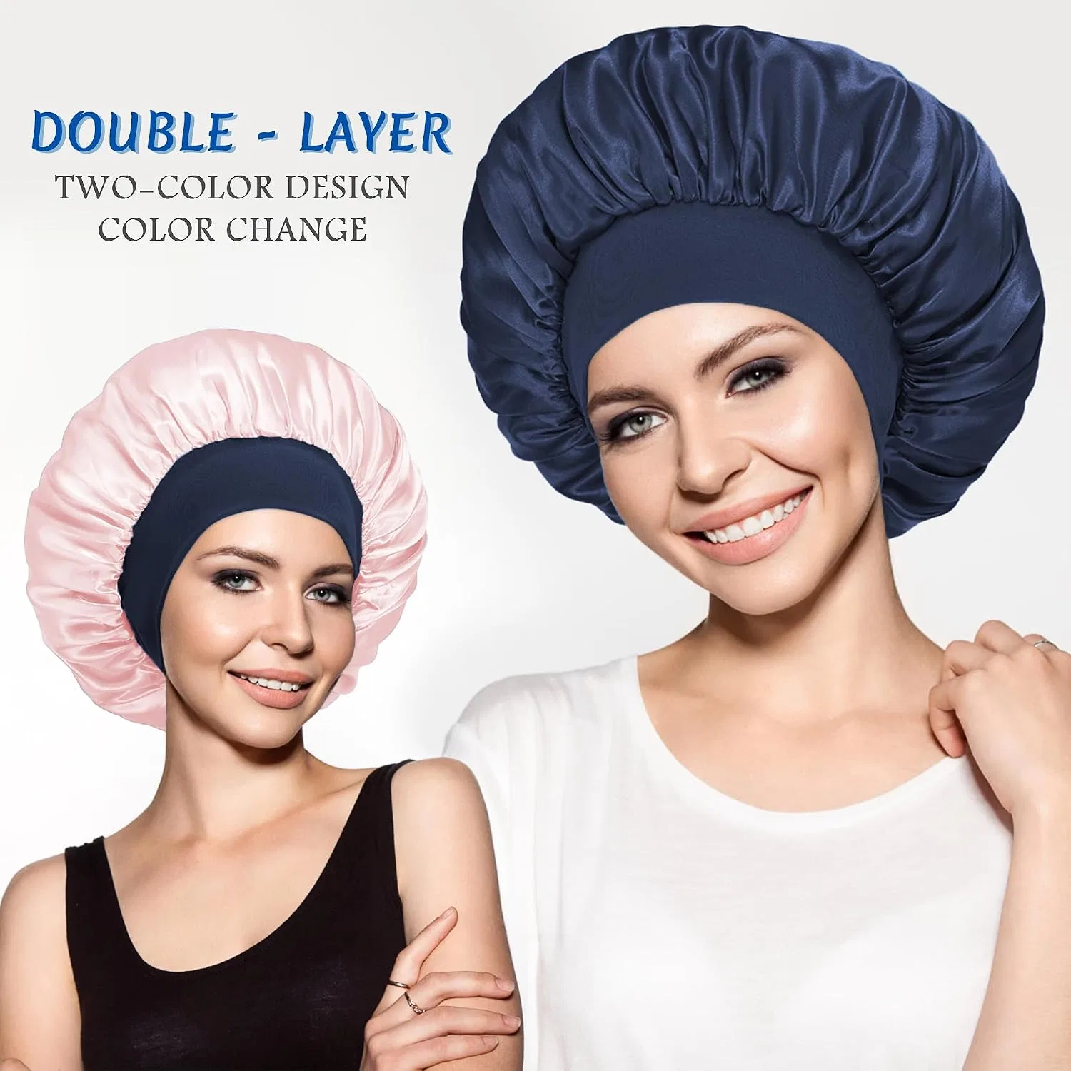 Шапочка для душа Double Layer Two Tone, PHILIGHTS, 2 шт, One Size — фото 3