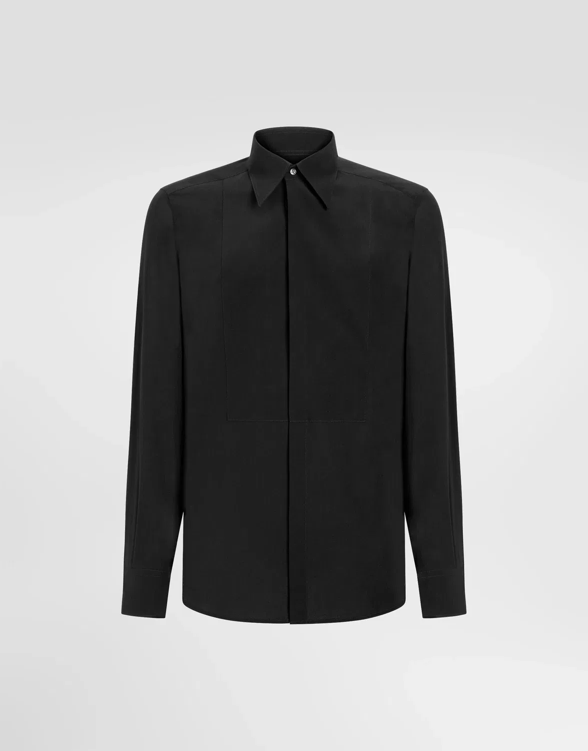 Золотая рубашка из крепа де шин Dolce & Gabbana, черный