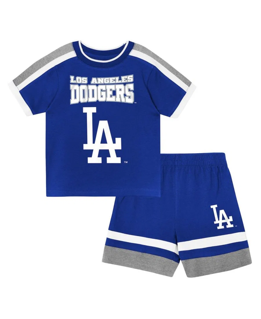 Комплект футболки и шорт с принтом Los Angeles Dodgers Outerstuff, Royal