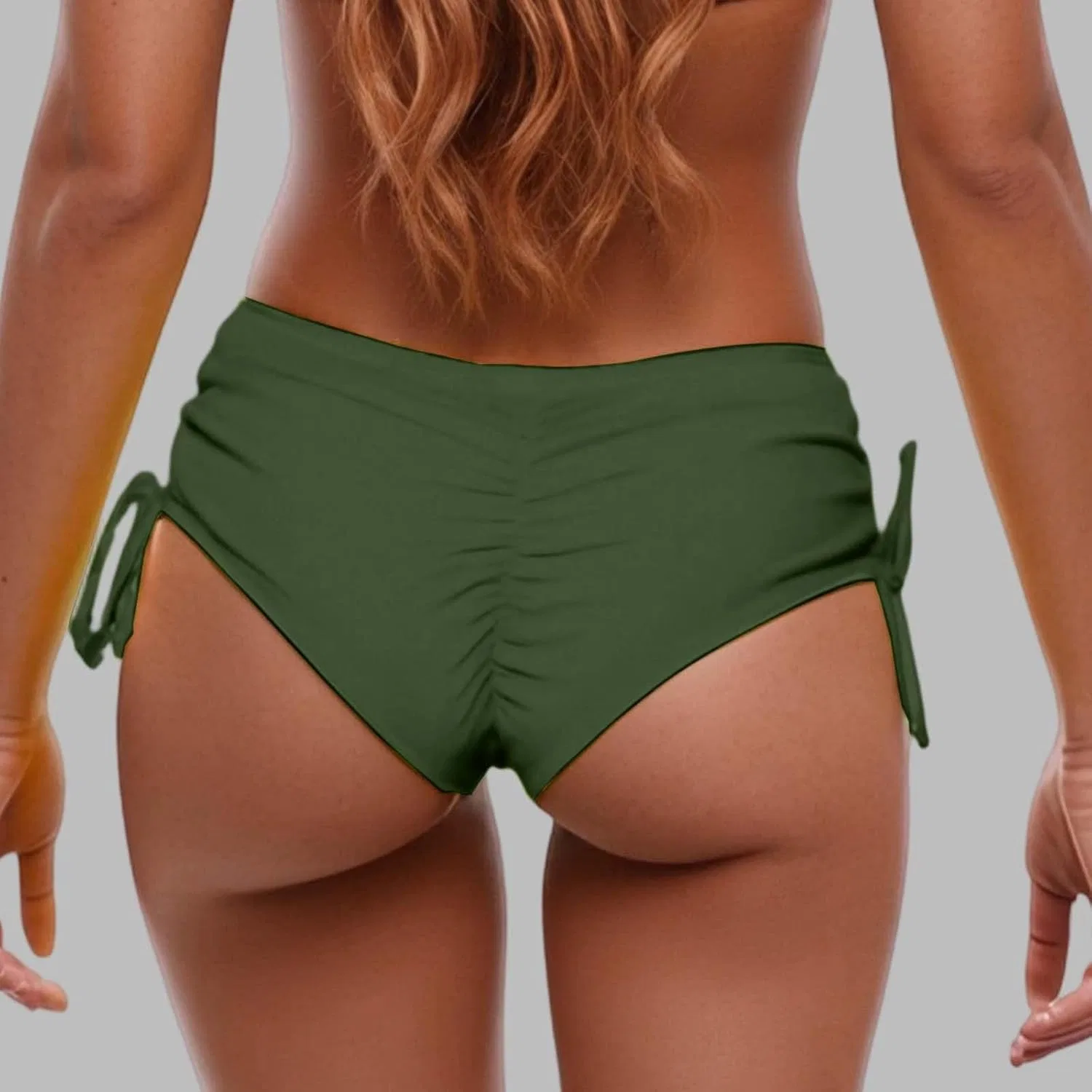 Женские плавательные брюки с высокой талией Generic, Dark Green — фото 2
