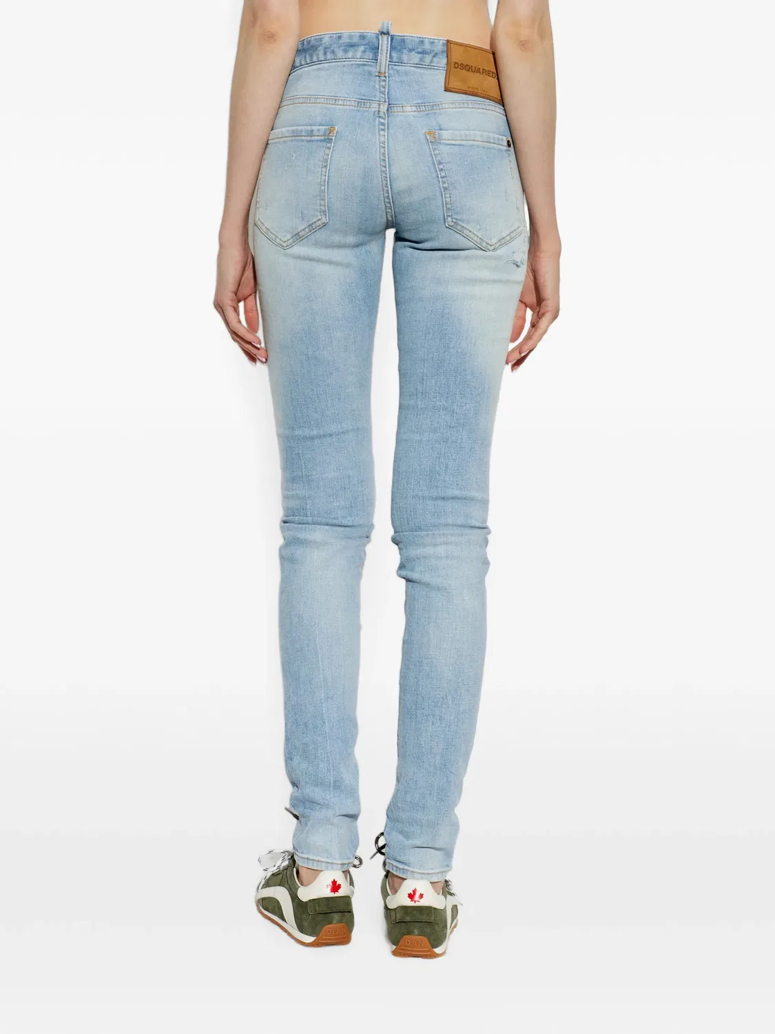 Джинсы Super Skinny с эффектом потертости Dsquared2, синий — фото 4