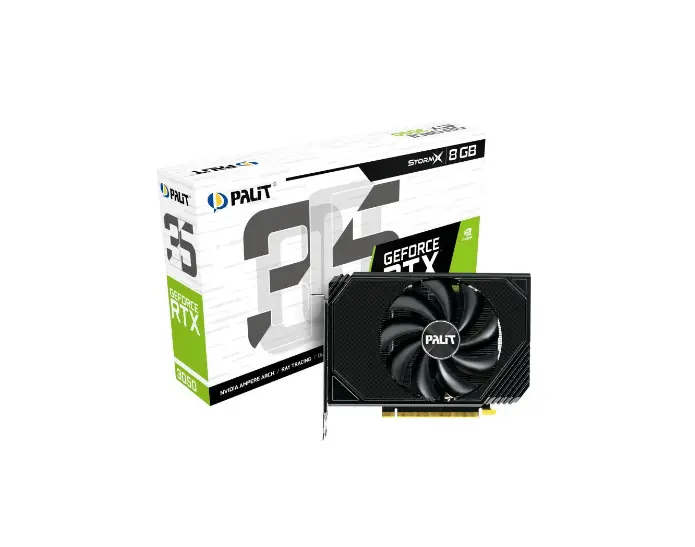 

Видеокарта Palit NVIDIA GeForce RTX 3050, PA-RTX3050 STORMX, 8ГБ, GDDR6, Ret NE63050019P1-190AF
