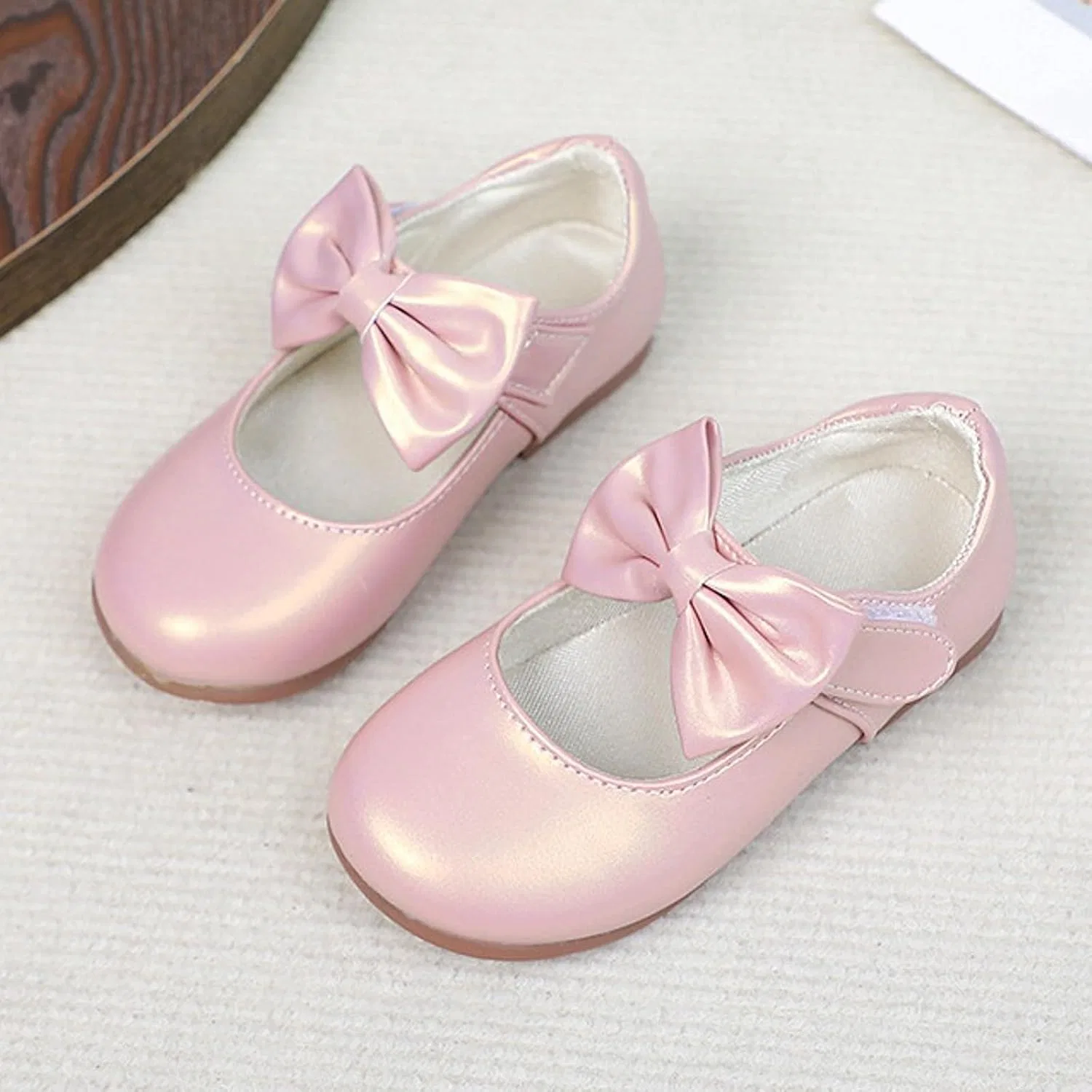 Детские балетки для девочек с бантом, модель Mary Jane Ballet Flats, Pink — фото 3