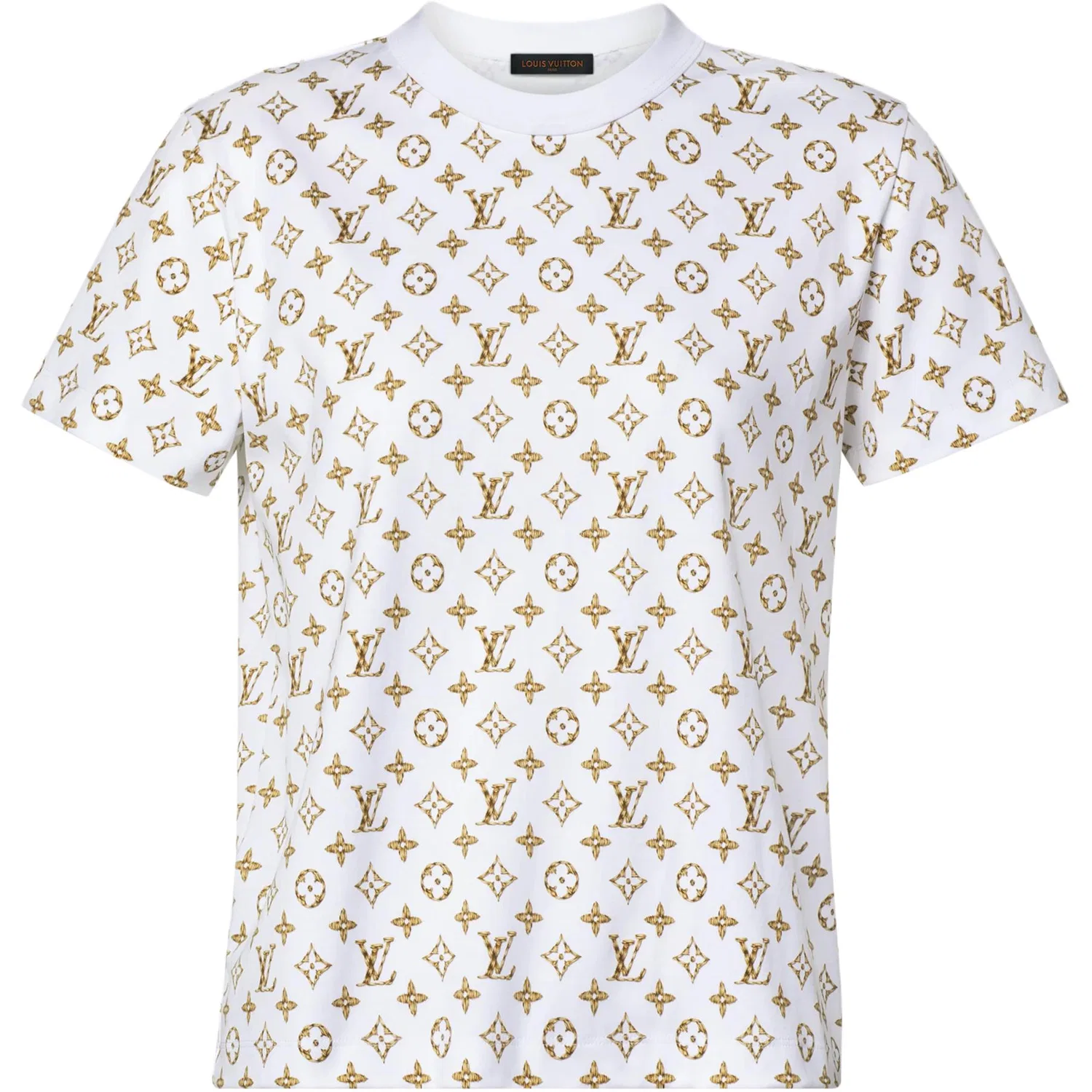 Женская футболка с монограммой, прямой крой, с коротким рукавом, LOUIS VUITTON, White