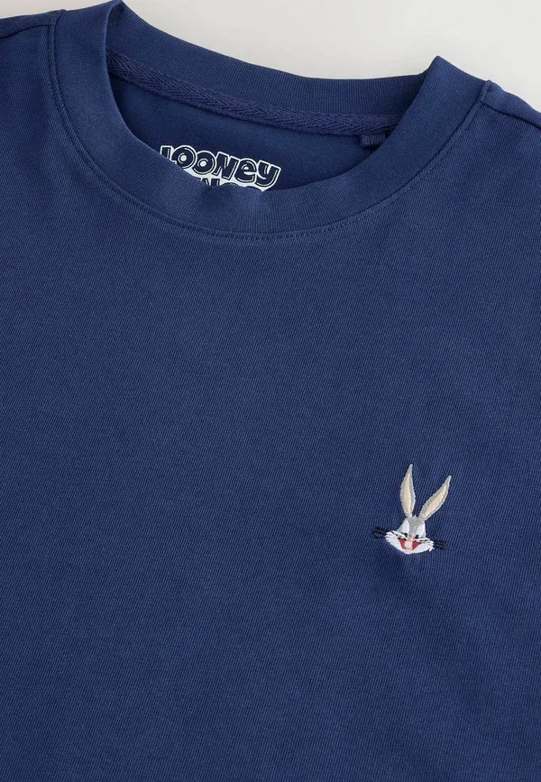 Футболка с вышивкой Regular fit Next, Navy, темно-синий — фото 3