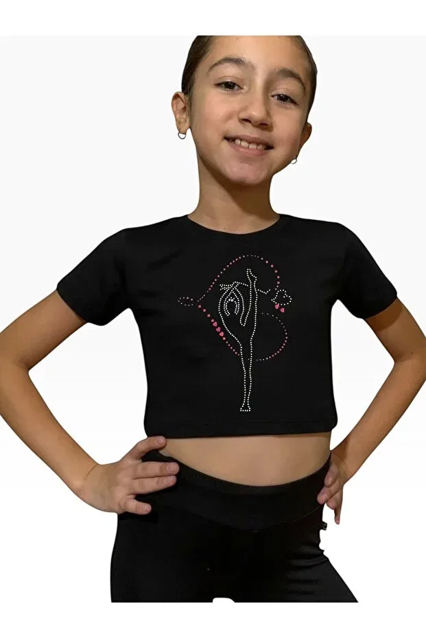 Детская футболка для девочек с принтом She Can Wear, A Gymnast Inside A Heart