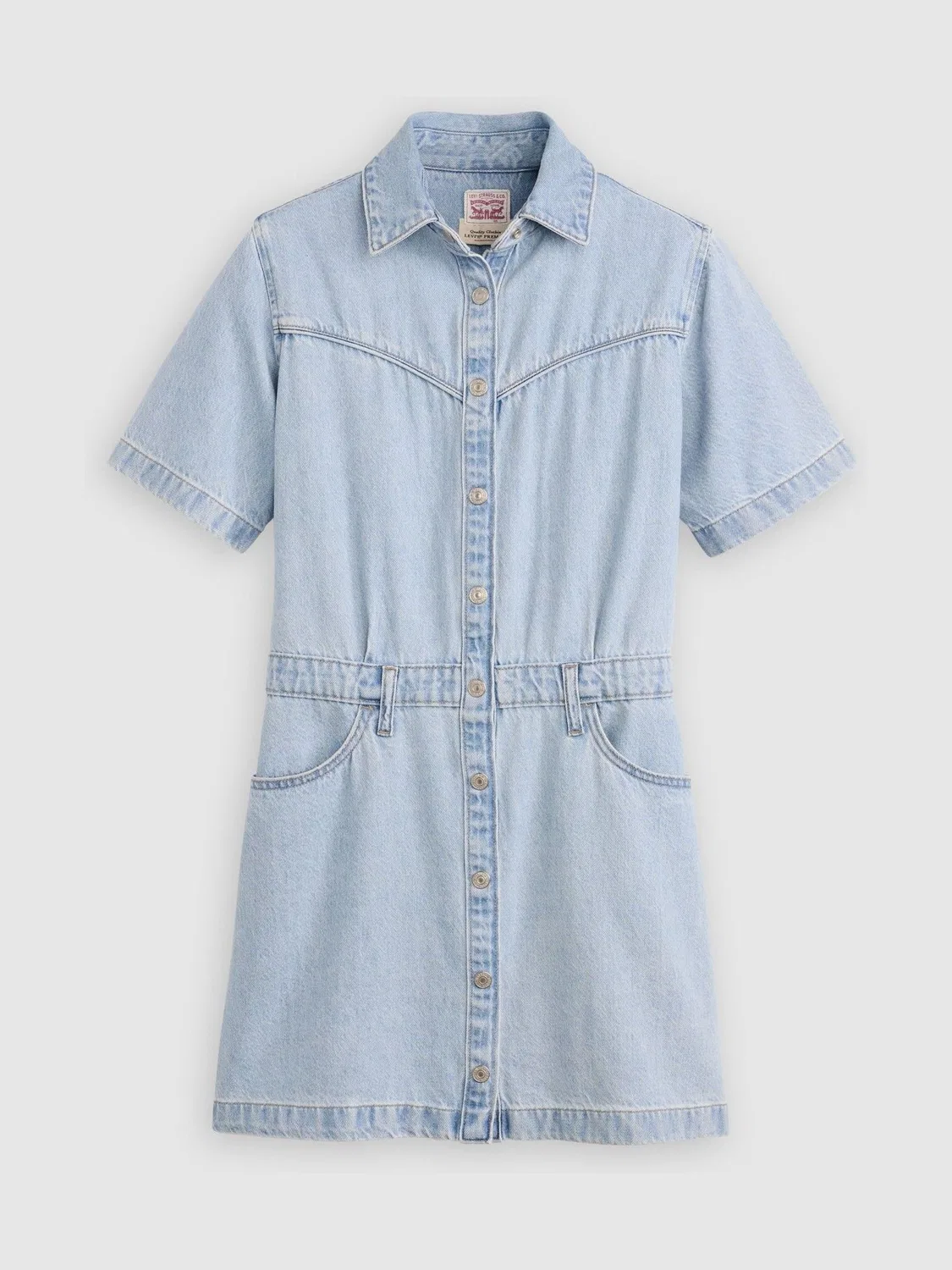 Платье джинсовое мини Logan Levi's, светло-голубой деним — фото 4