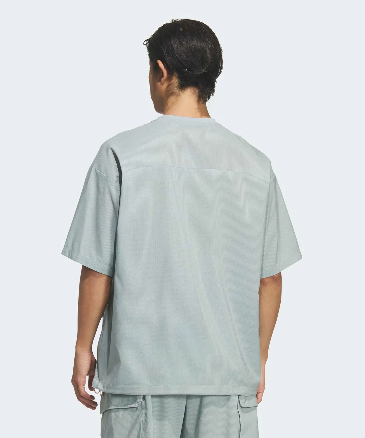 Мужская футболка с коротким рукавом из дышащей ткани City Tech Лoose Fit Dot Air Breather Woven Adidas, Green — фото 2