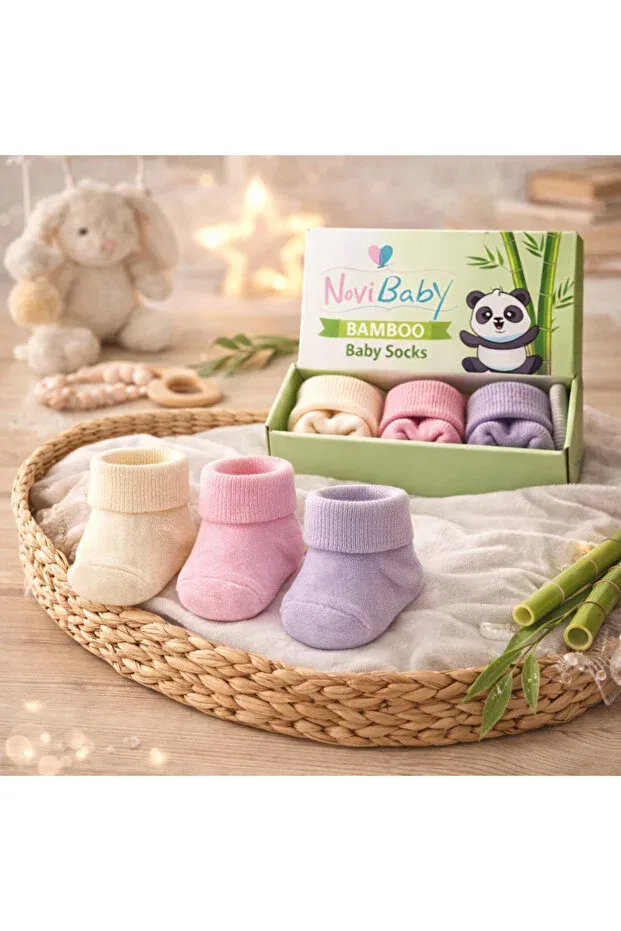 Детский набор носков из бамбука для новорожденных New Year's Eve Glam Novibaby, Sweet — фото 4