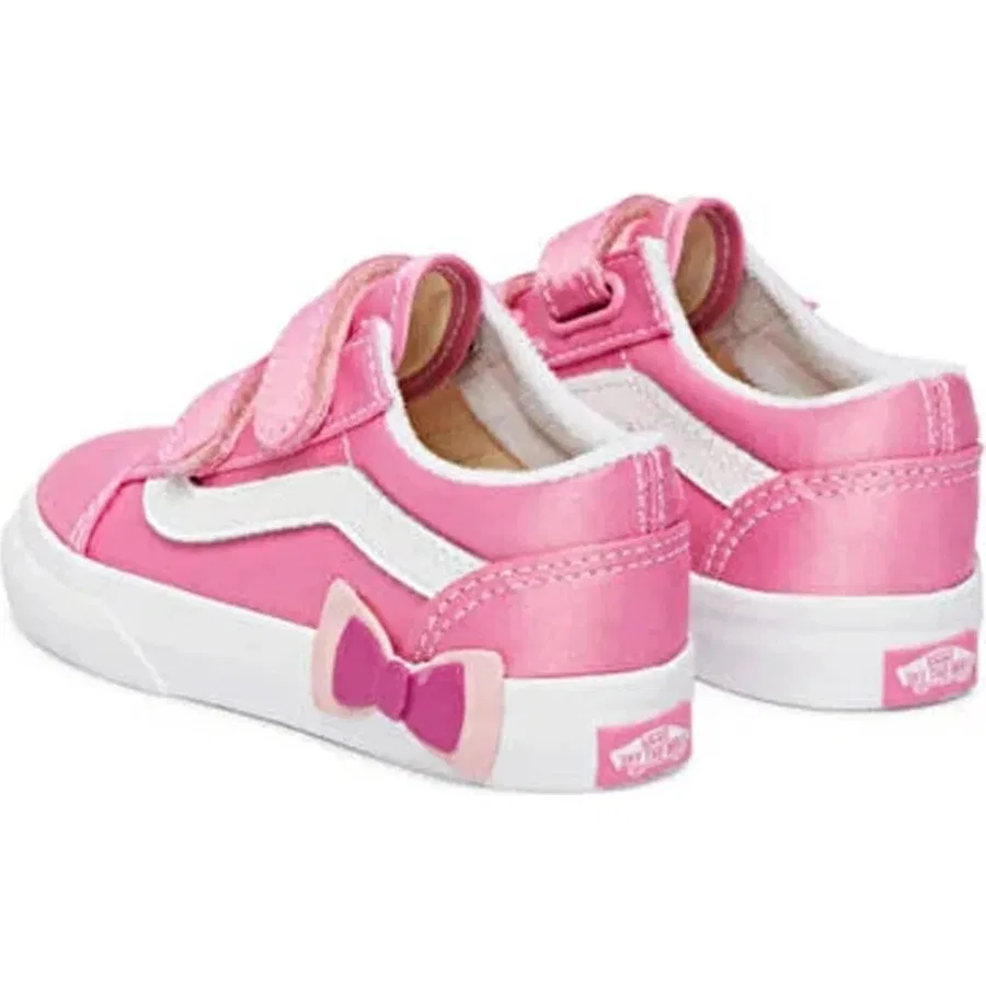 Детские кроссовки с бантом Old Skool V Bow Vans, Розовый — фото 4
