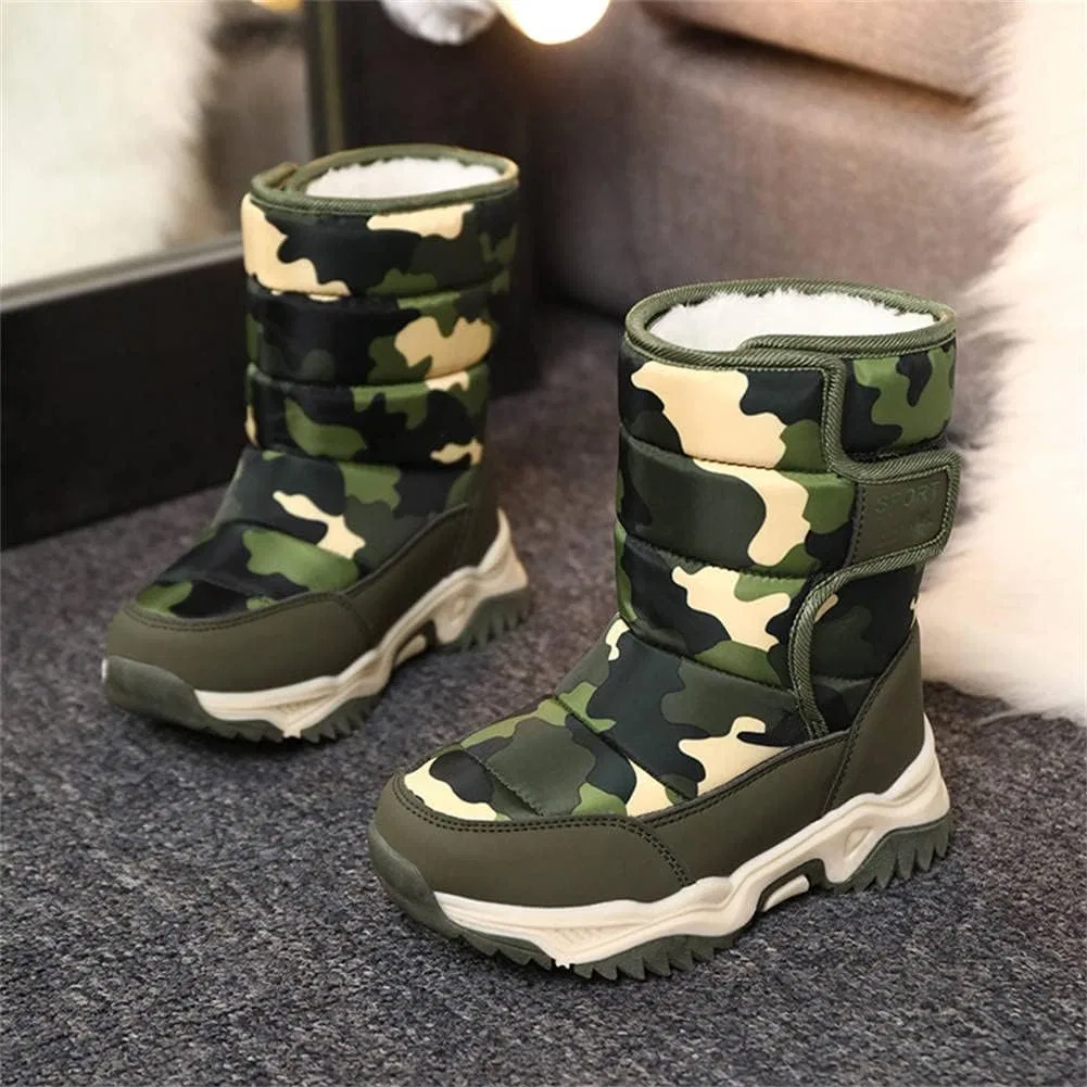 Детские зимние ботинки с флисовой подкладкой High-Top Boots GEXECEUSS, Green — фото 2