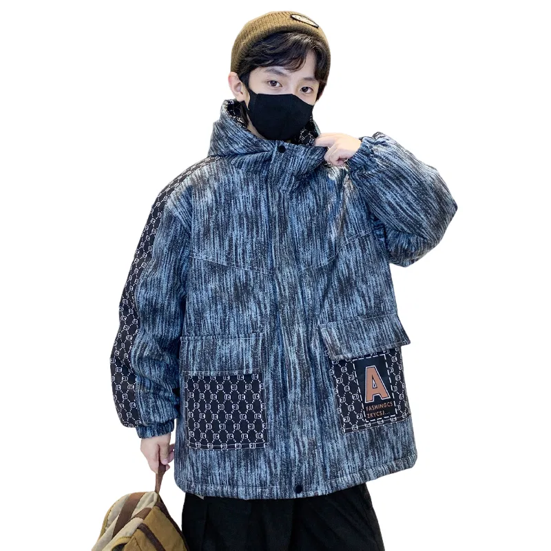 Детское утепленное пальто с принтом Lanza, Dark Gray