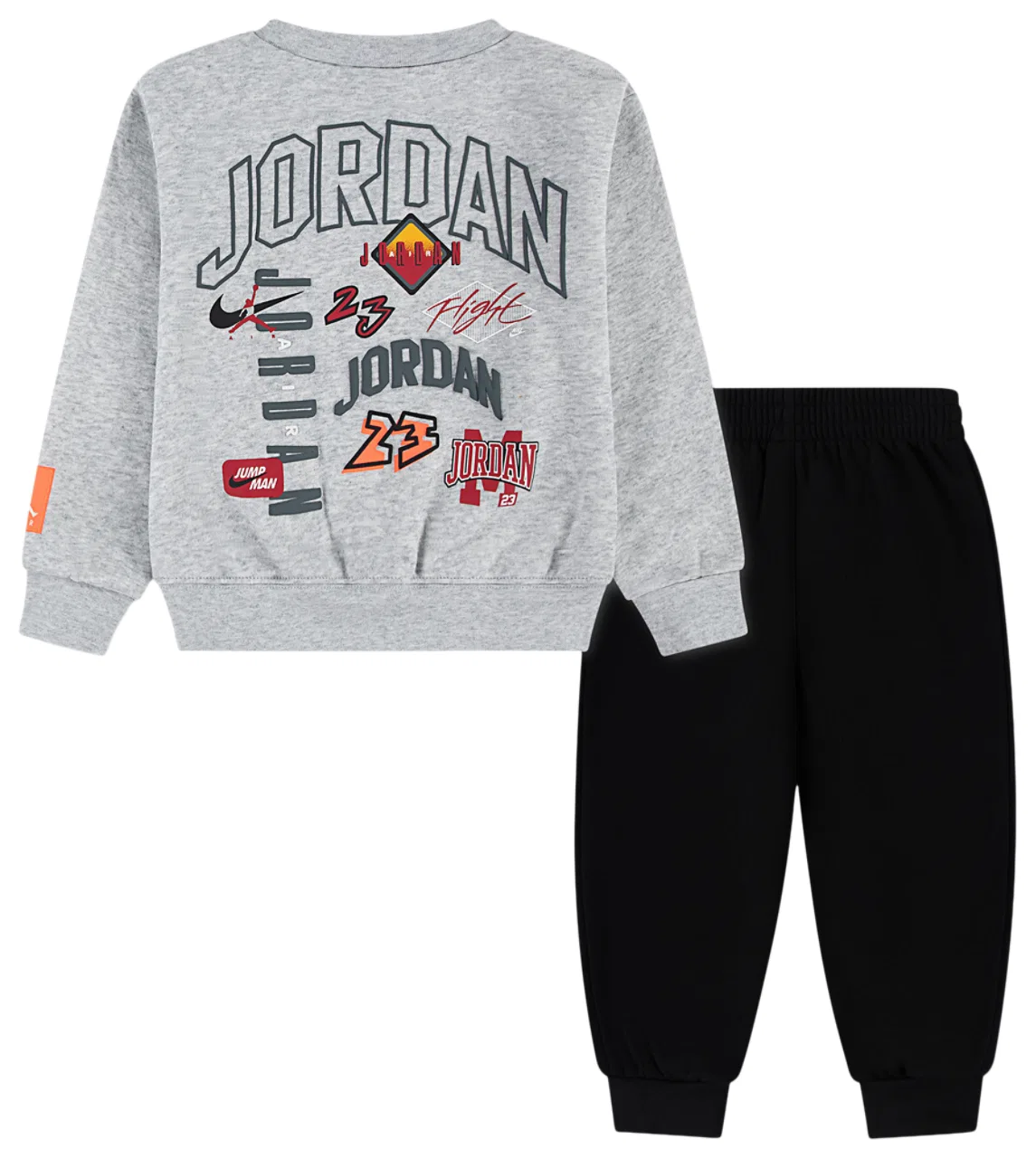 Детский спортивный костюм из флиса Dynasty Crew Set Jordan, цвет Grey/Black — фото 2