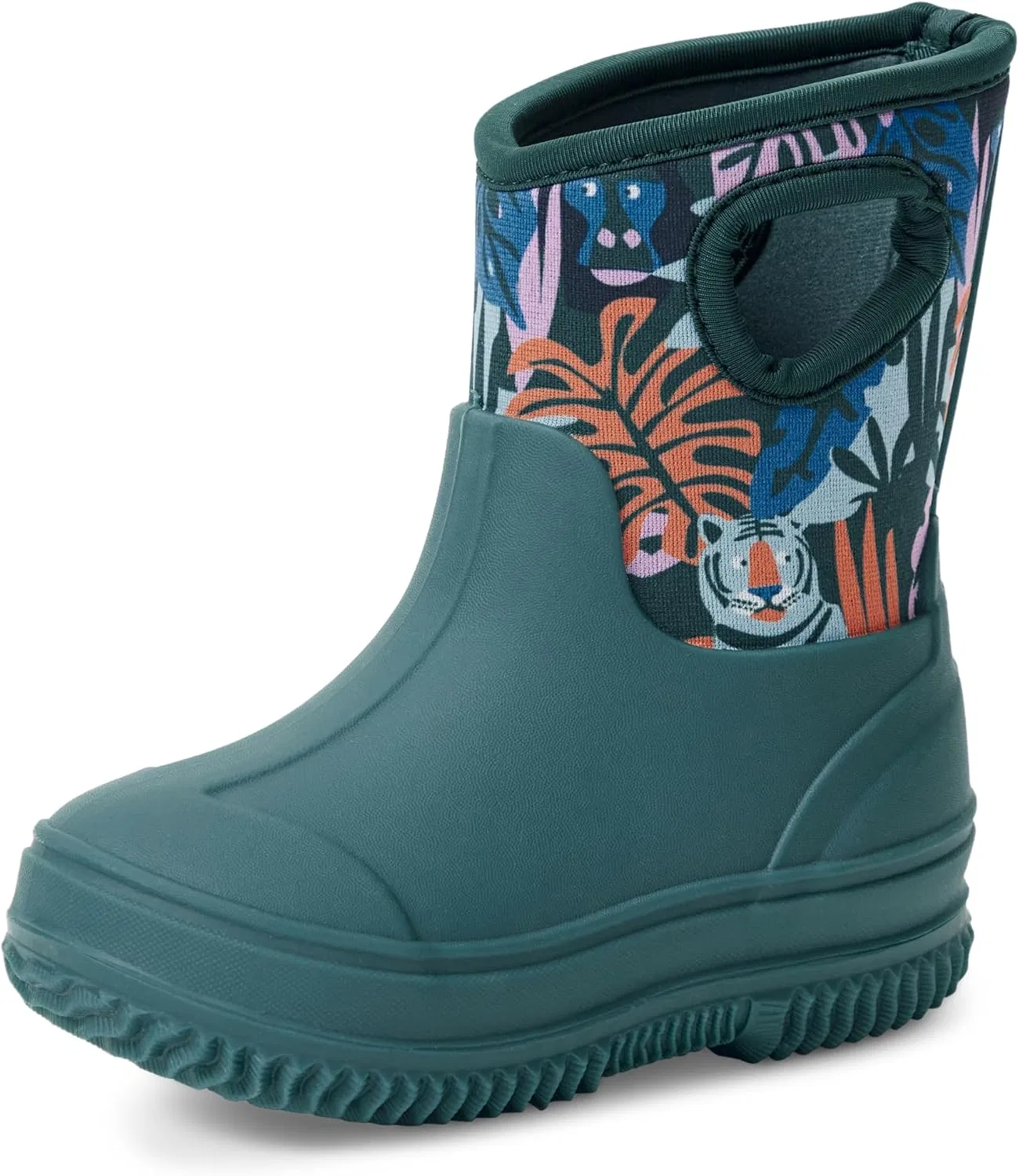 Детские утепленные резиновые сапоги из неопрена Unisex Kids' Insulated Neoprene Rain Boot Amazon Essentials, Dark Teal Jungle