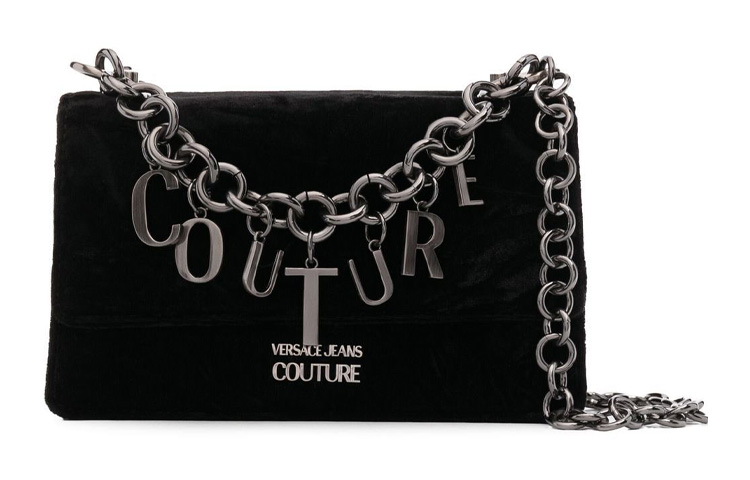 

VERSACE JEANS COUTURE Тканевая сумка через плечо, маленькая женская сумка кроссбоди black