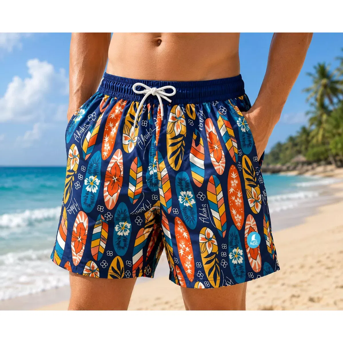 Детские плавки с принтом Aloha Surfboard HEAT Swimwear, Aloha Surfboard