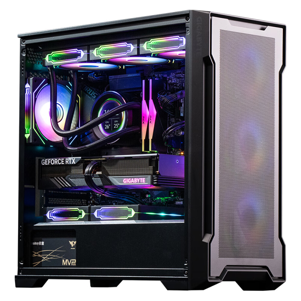 

Системный блок Gigabyte, 16 ГБ/500 ГБ, R5 7500F, RTX 4060 Ti, C102G Case, чёрный