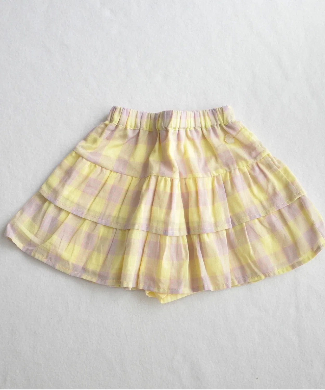 Детские шорты-юбка с рюшами Summer CK, модель Summer CK, coto cotte, Yellow